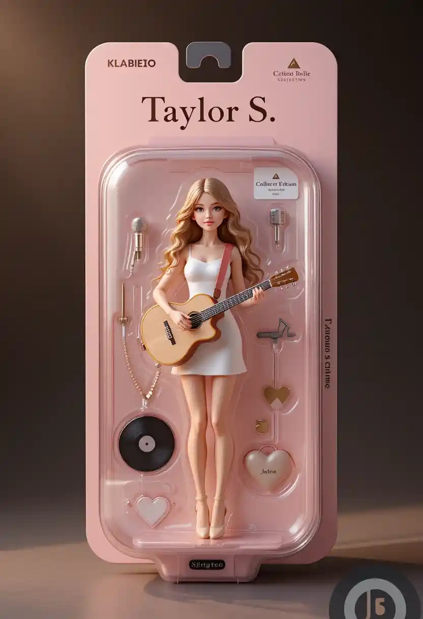 Pixar style Taylor S collectible figure in pink packaging
