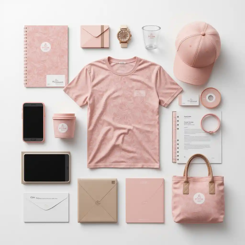 Corporate identity branding mockup on white background