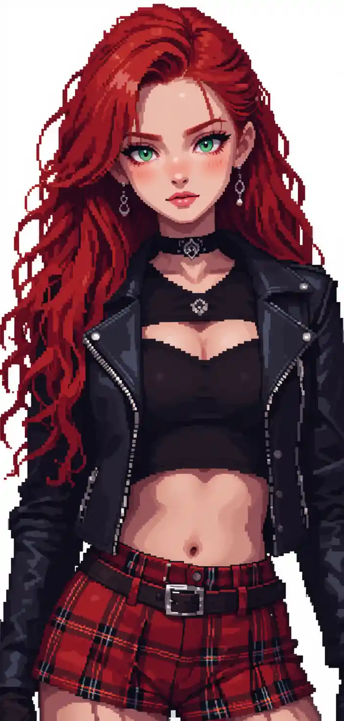 Irish teen girl with red hair and green eyes
