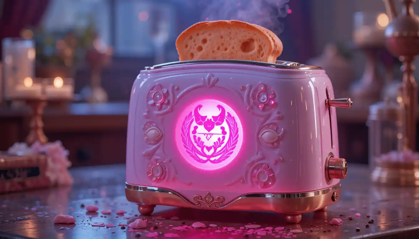 Magical pink toaster inspired by a moonlit fantasy