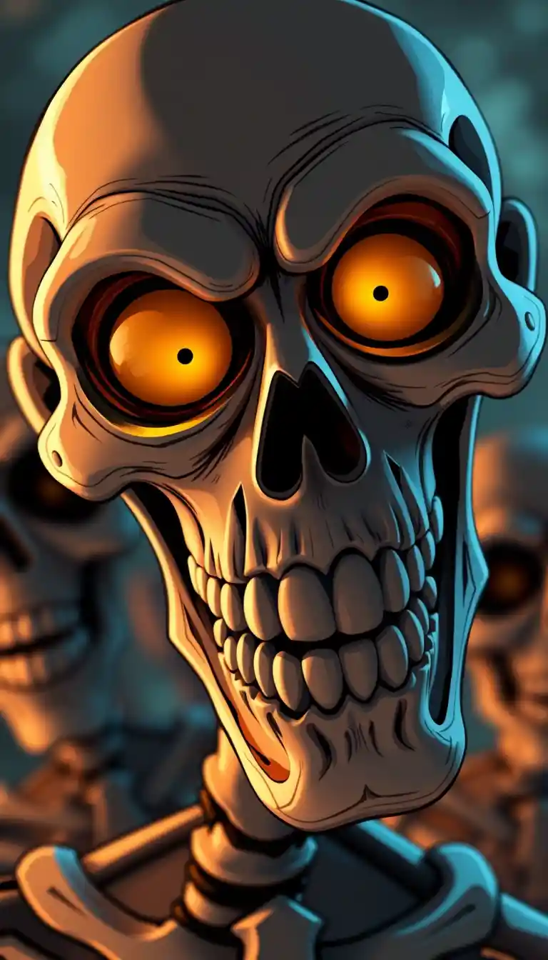 Colorful day of the dead close up portrait illustration