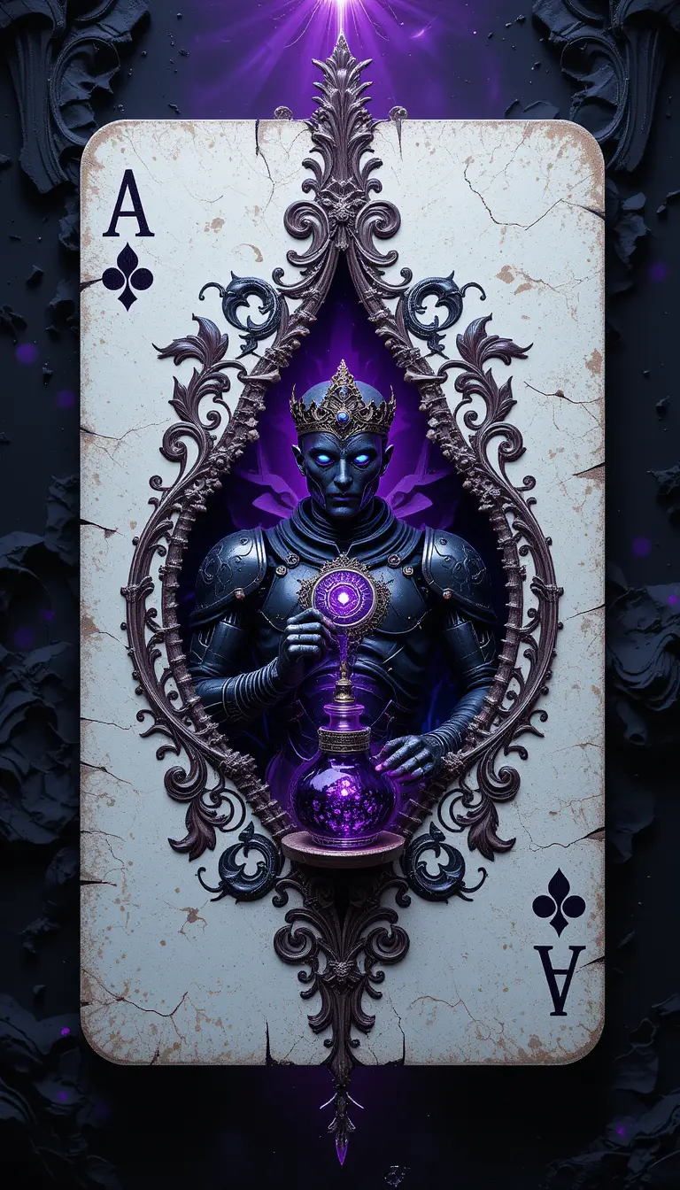 3d clubs playing card breaking through white background