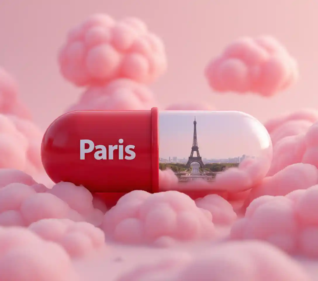 Miniature Eiffel Tower In A Fantasy Capsule Diorama