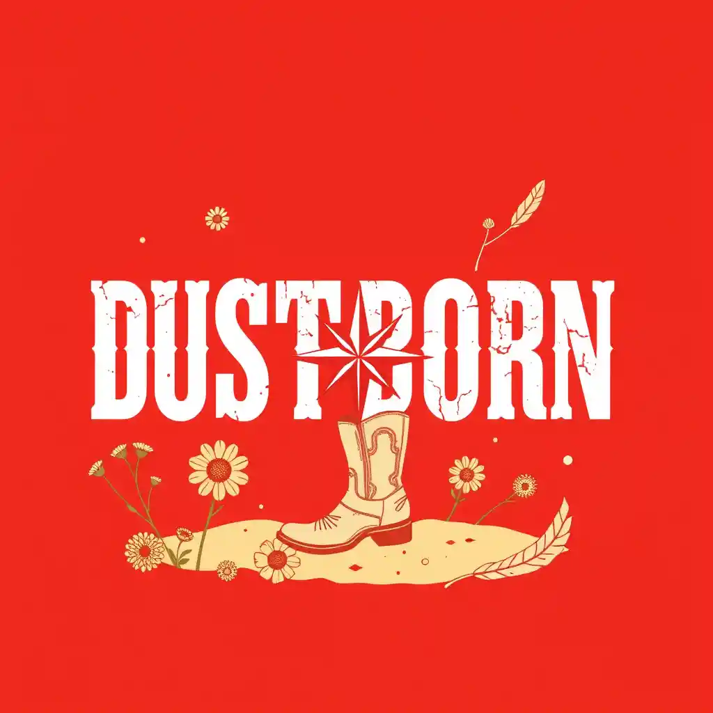 Dustborn survival poster with bold distressed typography