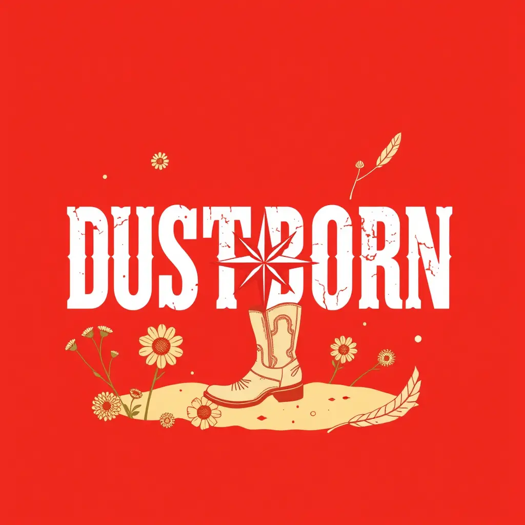 Dustborn survival poster with bold distressed typography