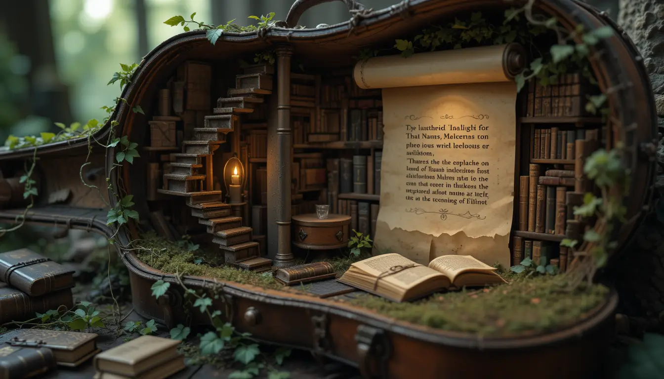 Enchanted Library Hidden Inside An Antique Violin Case