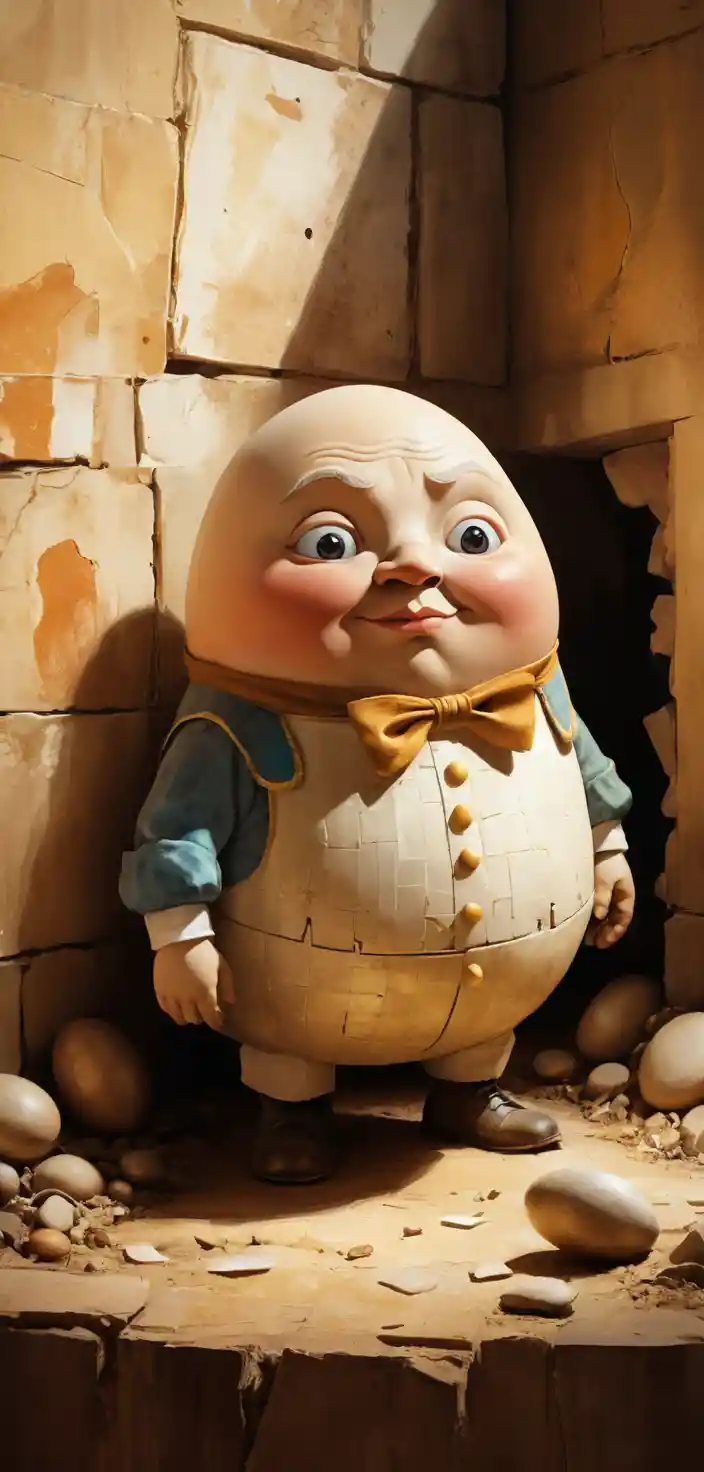 Whimsical storybook illustration of an egg character