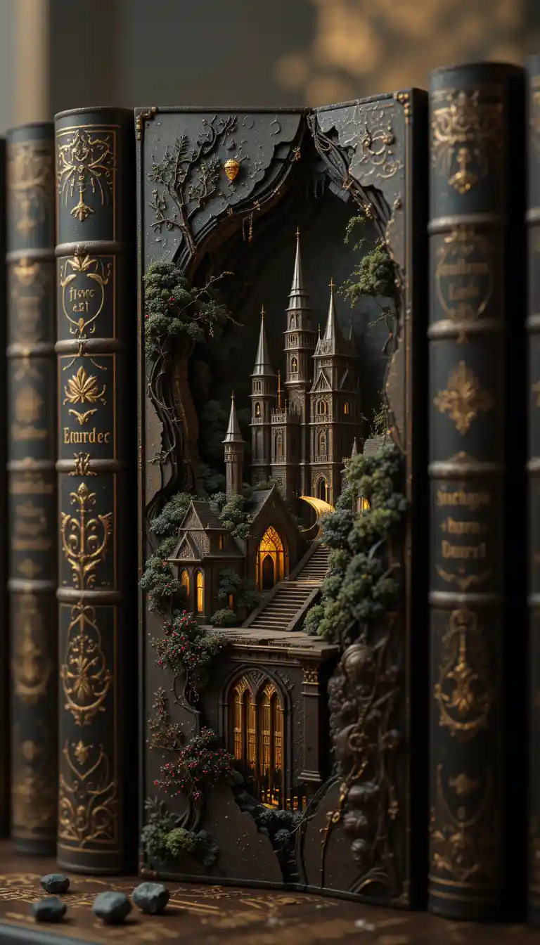 Fantasy-Bücher, die ein gotisches Schloss als Mikrokosmos enthüllen
