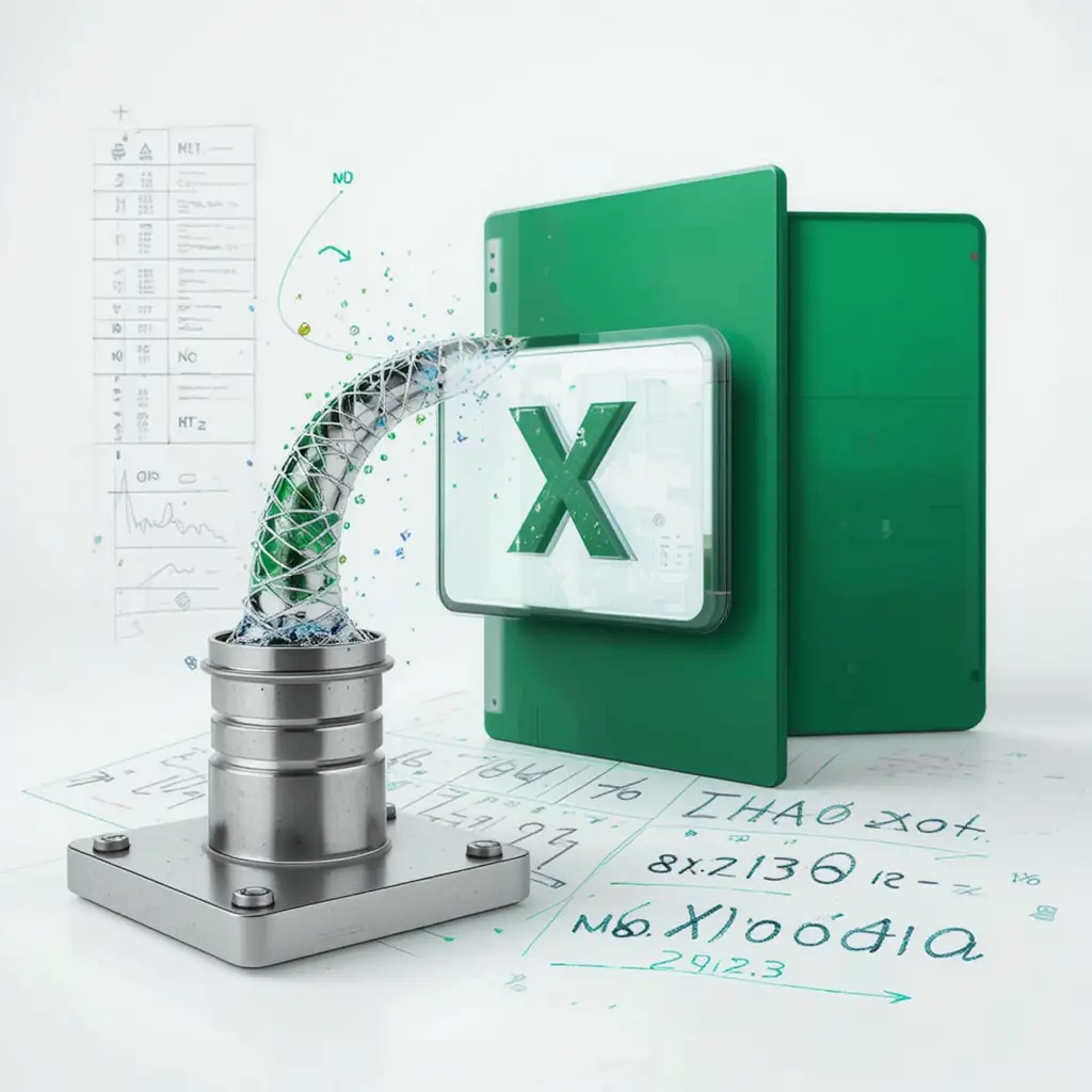 Excel-Tabelle mit Grafik eines Anschlussprogramms für Grundplatten
