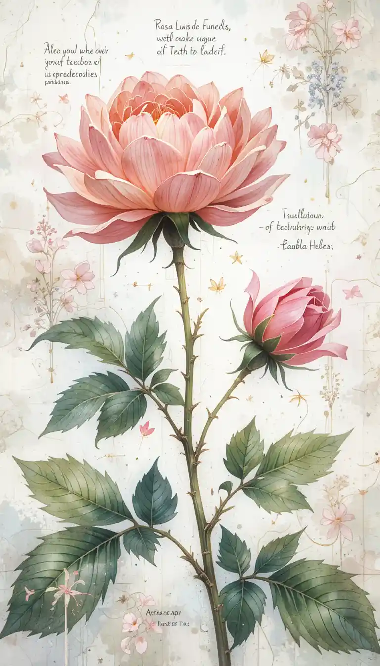 Vector illustration flyer with abstract flower artwork