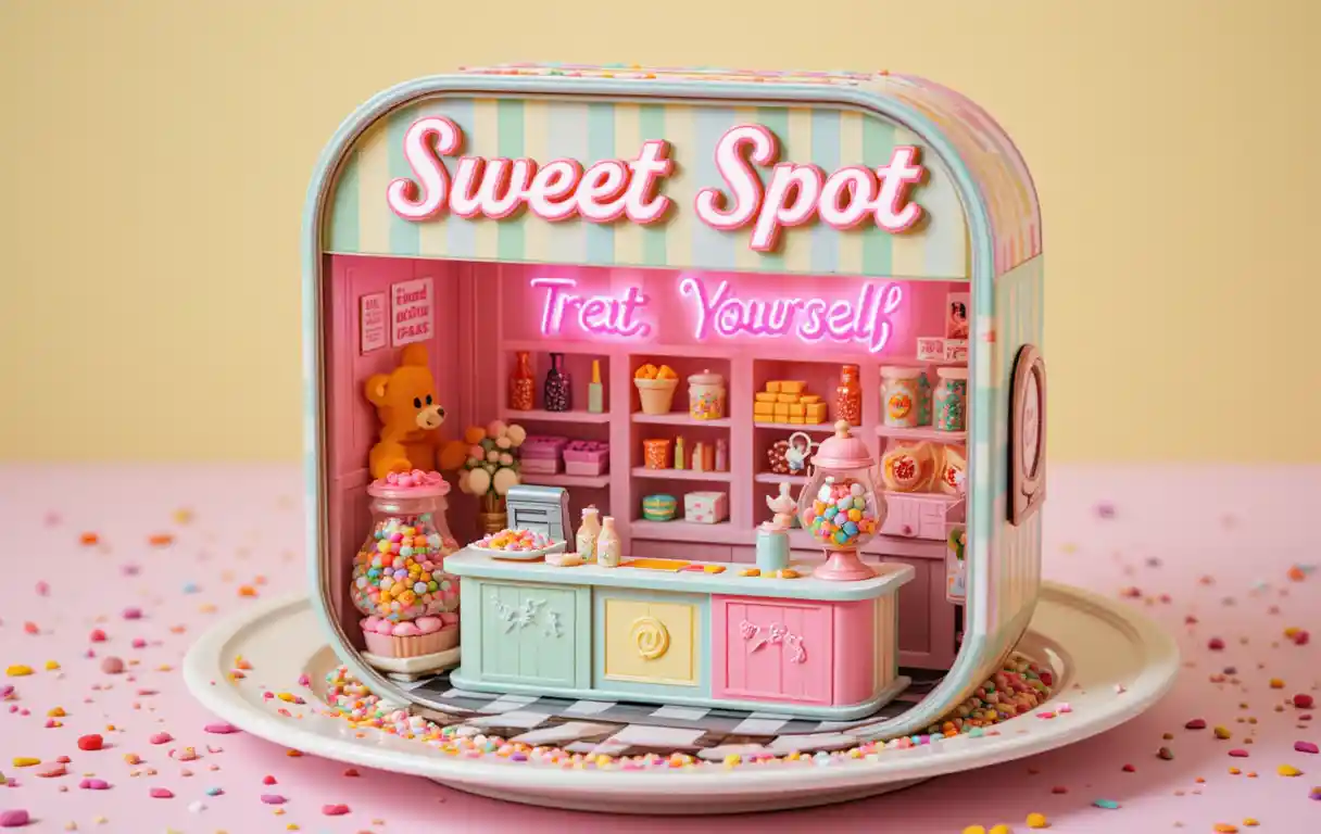 Miniature Candy Shop Inside A Retro Pastel Tin Can