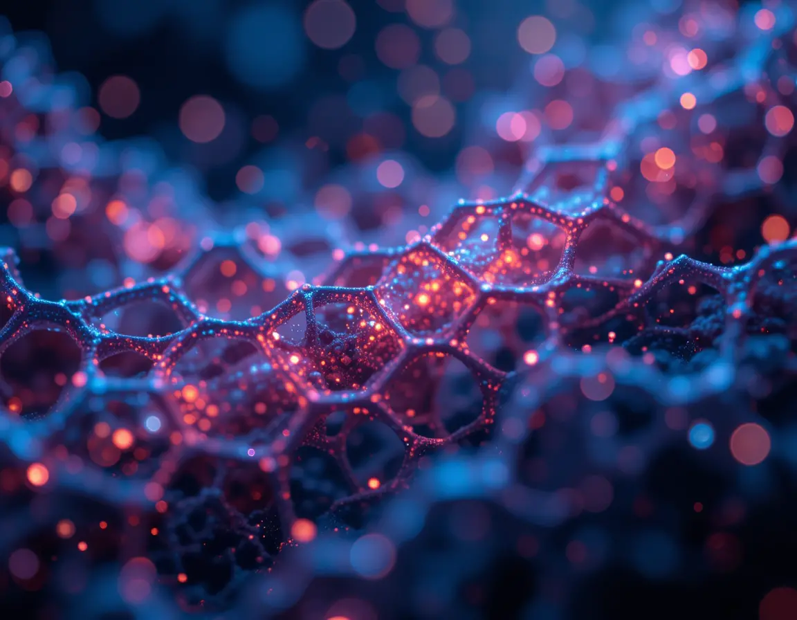 Microscopic view of glowing silicon nanotubes in cosmic dust
