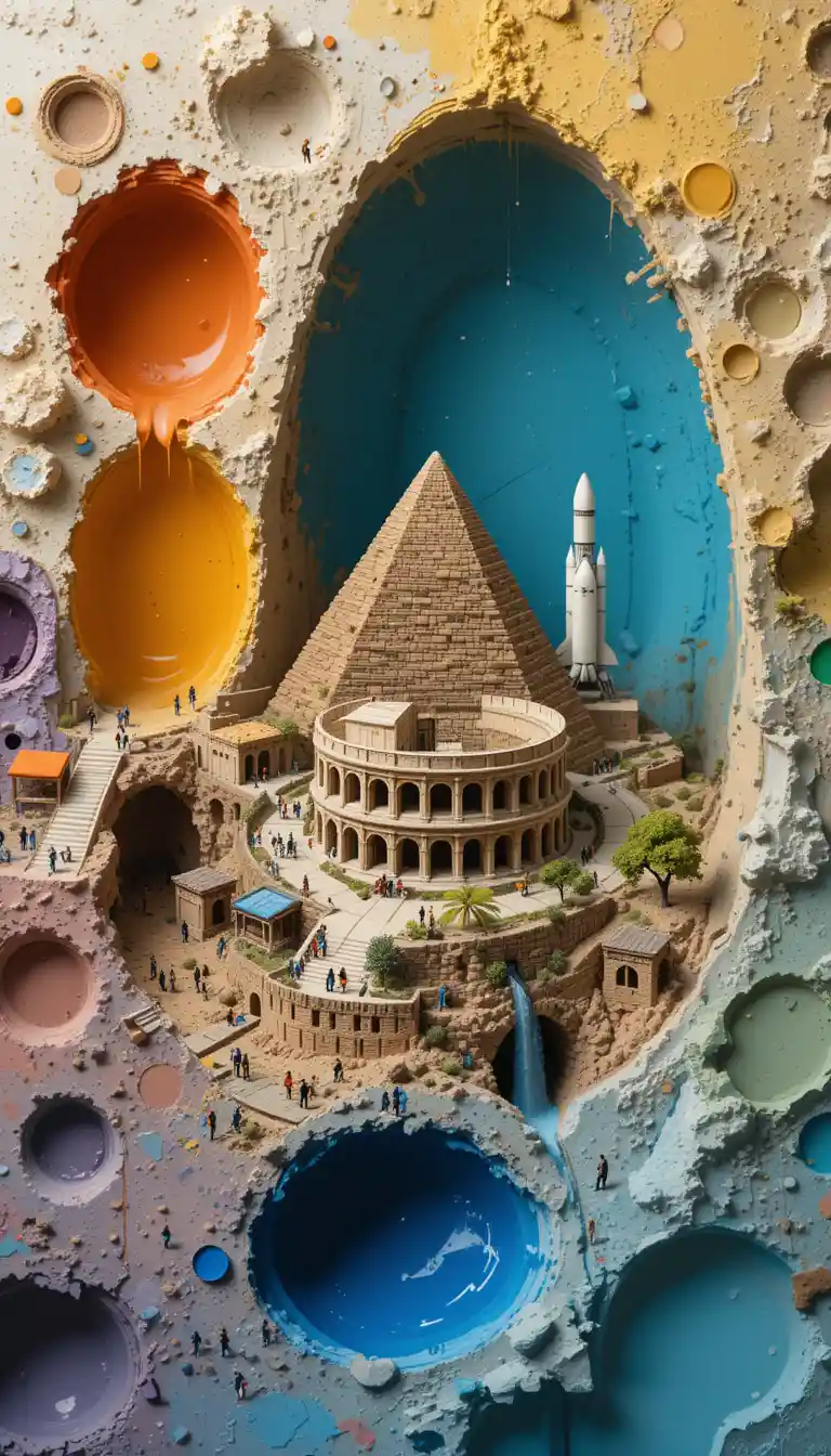 Miniatur-Museumswelt in der Farbpalette eines Künstlers