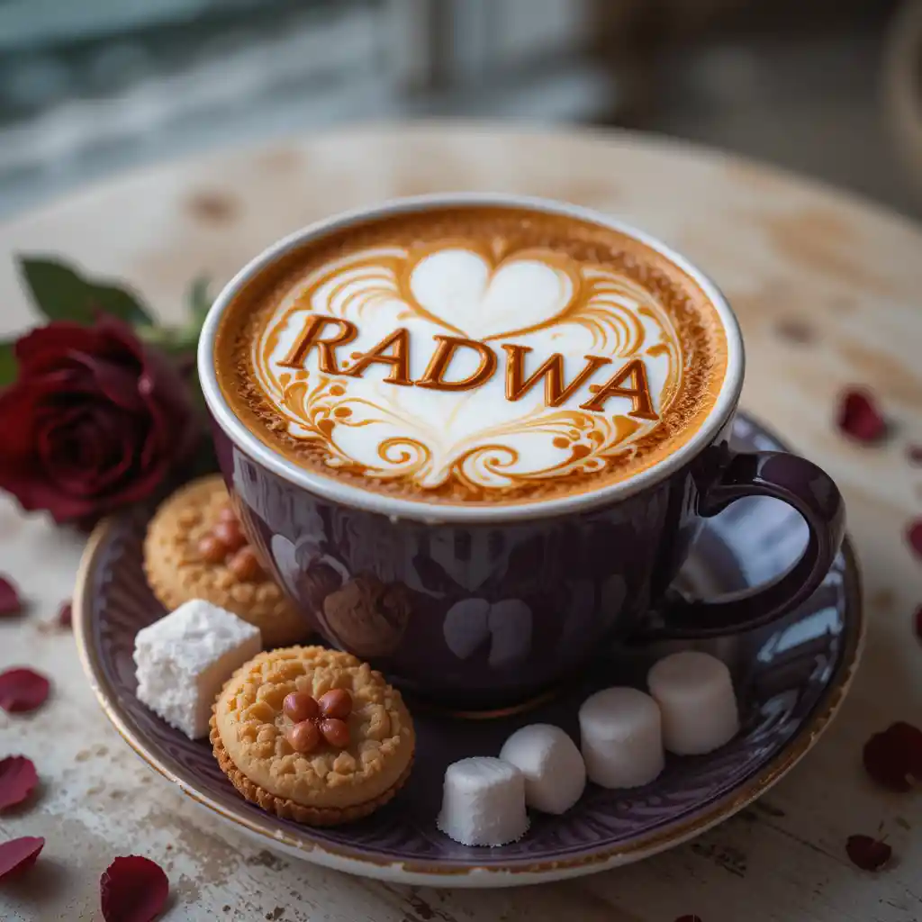 Latte art personalizada con galletas en la playa