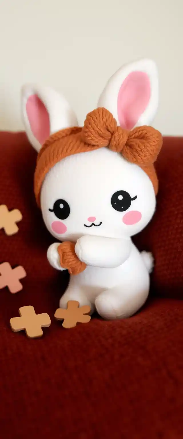 Cute anime girl hugging plush toys in underwear