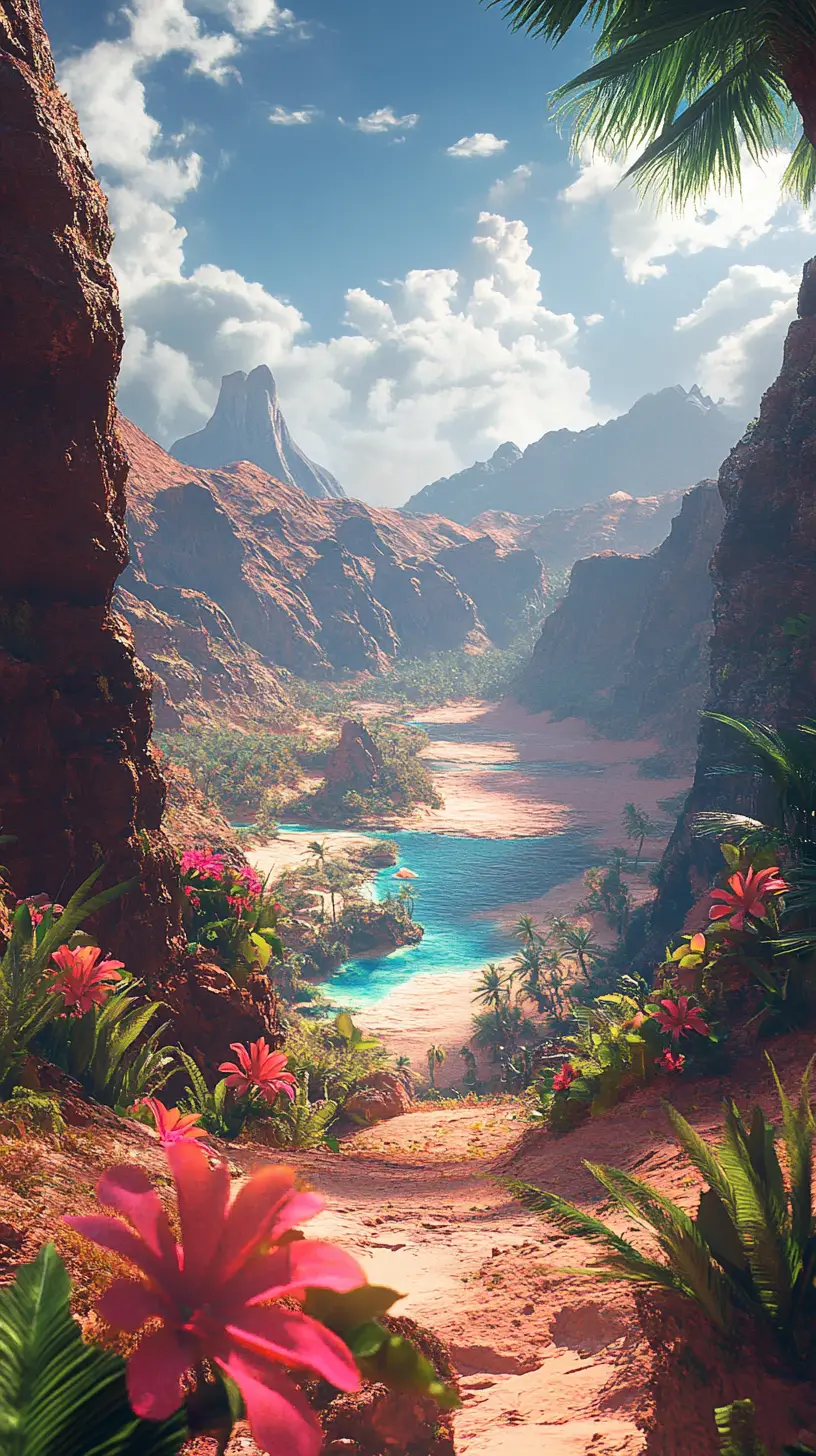 Breathtaking desert oasis in the heart of the sands