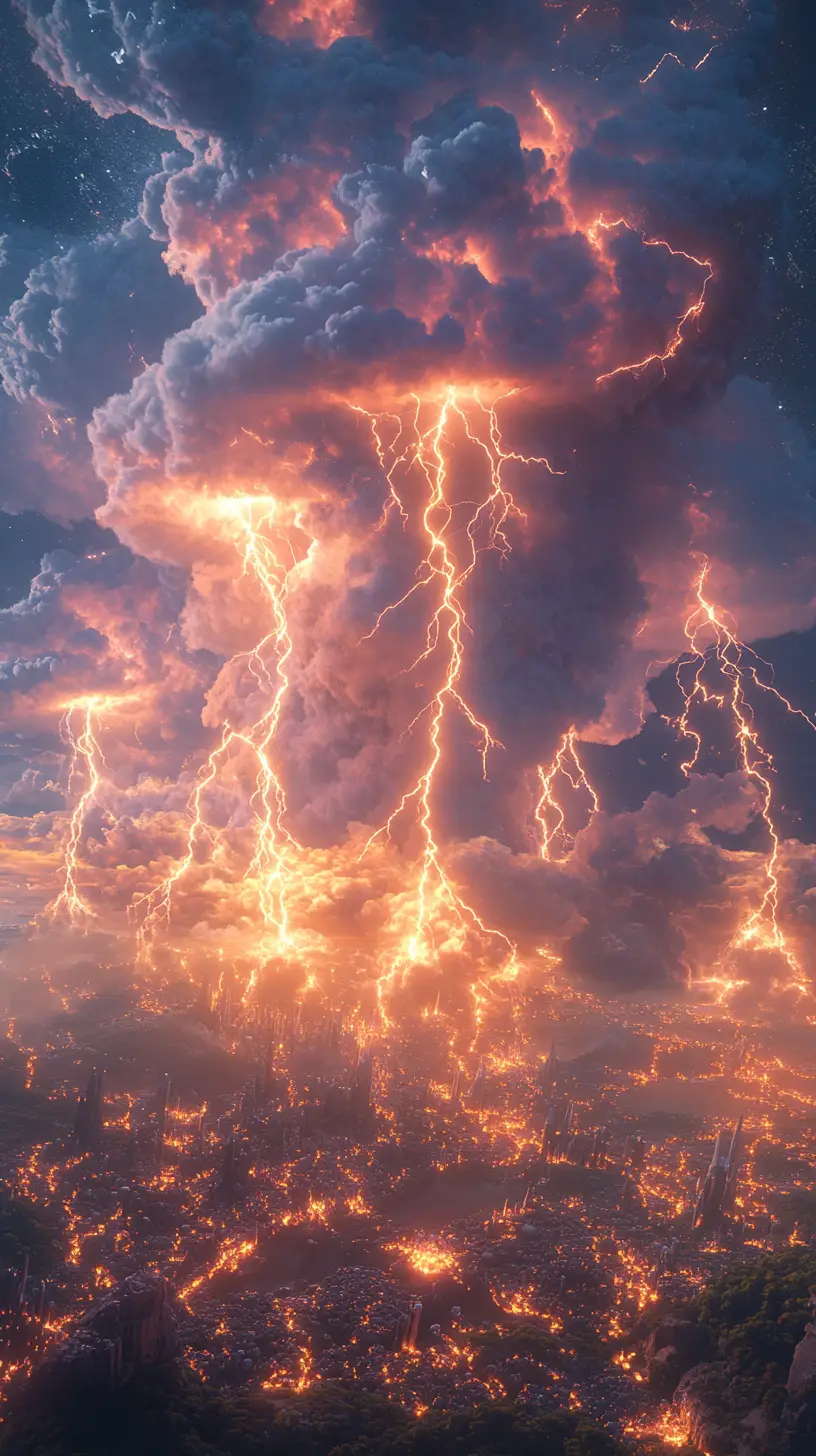 Avatar of earth unleashing massive lightning power