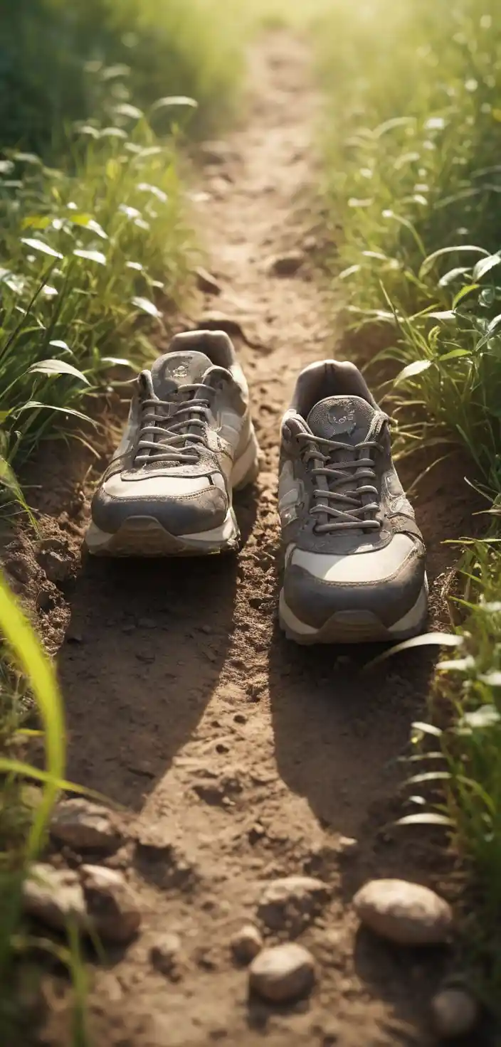 Ants Flee From A Massive Shoe In A Low Angle View