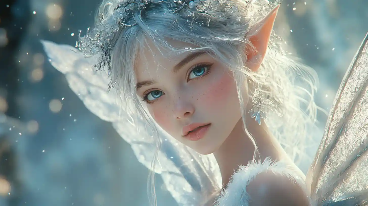 Ethereal angelic fairies dancing in soft magical light
