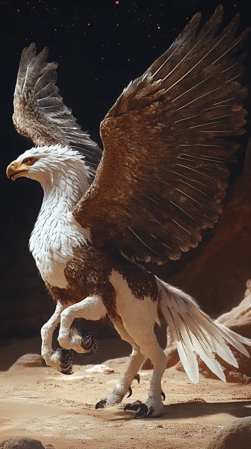 Majestic hippogriff with eagle and horse features