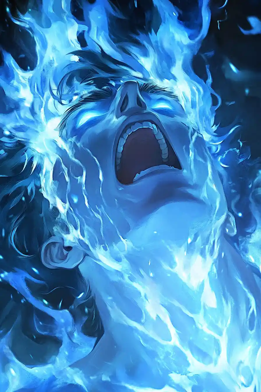 페르세포네가 부드럽게 신성한 분노를 달래는 가운데 절규하는 하데스