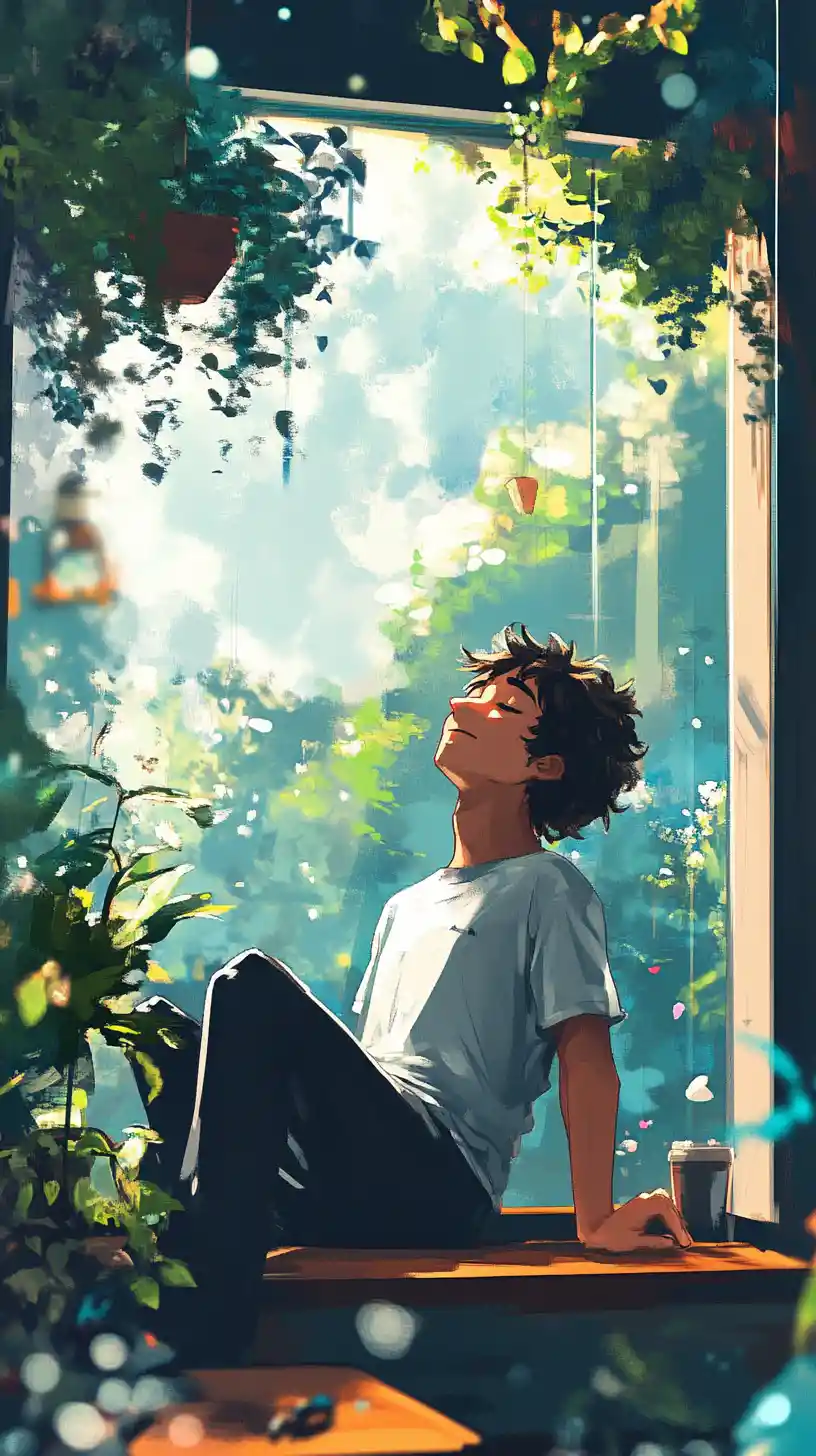 Mellow lofi cover art for relaxing study music