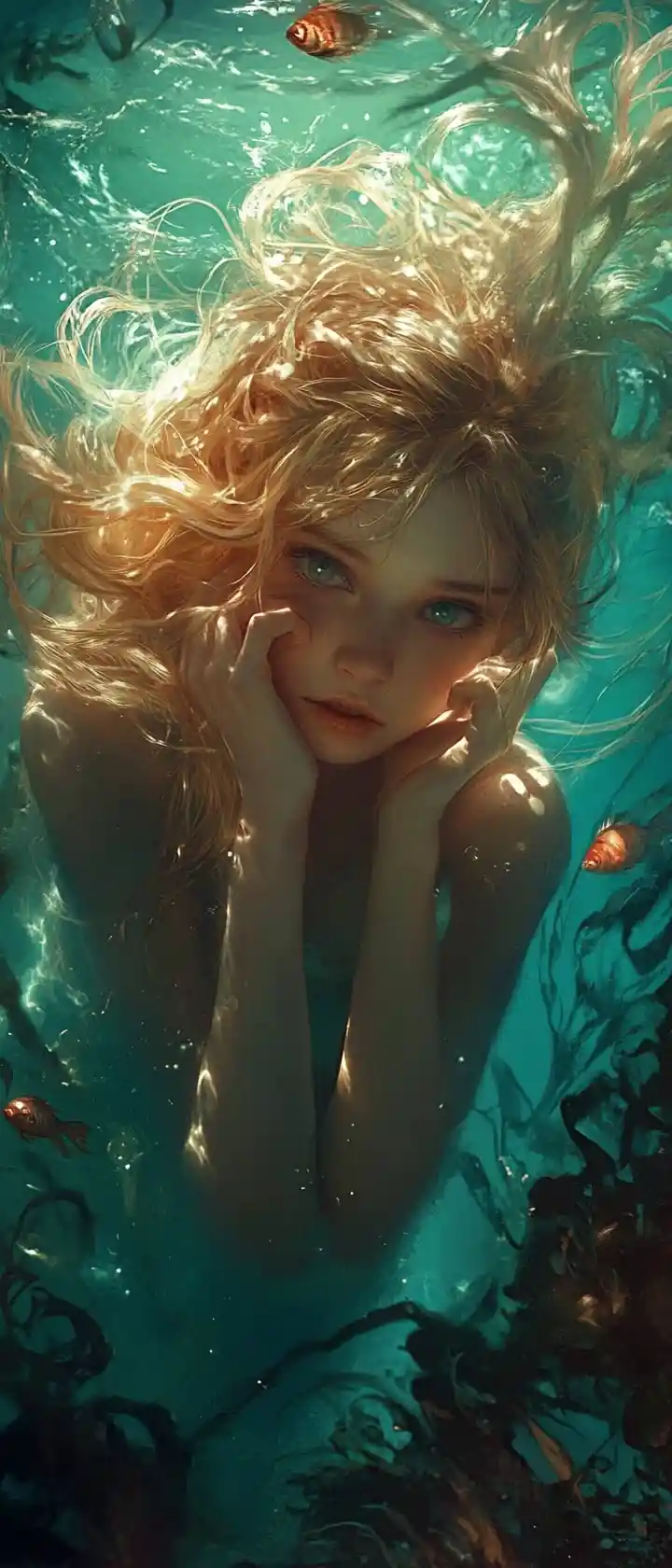 Seductive gaze suggesting an irresistible sweet escape