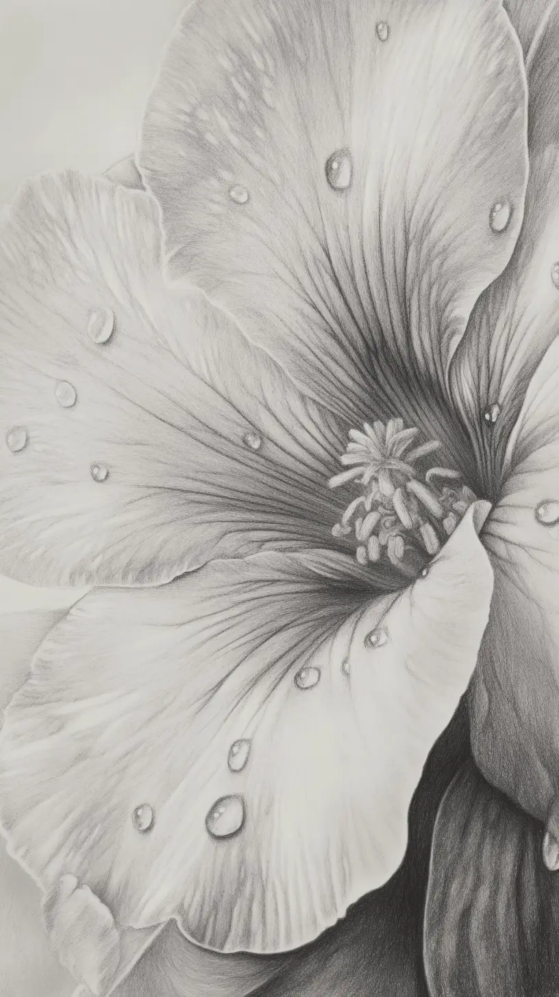 Sleeping fairy on flower in detailed pencil drawing