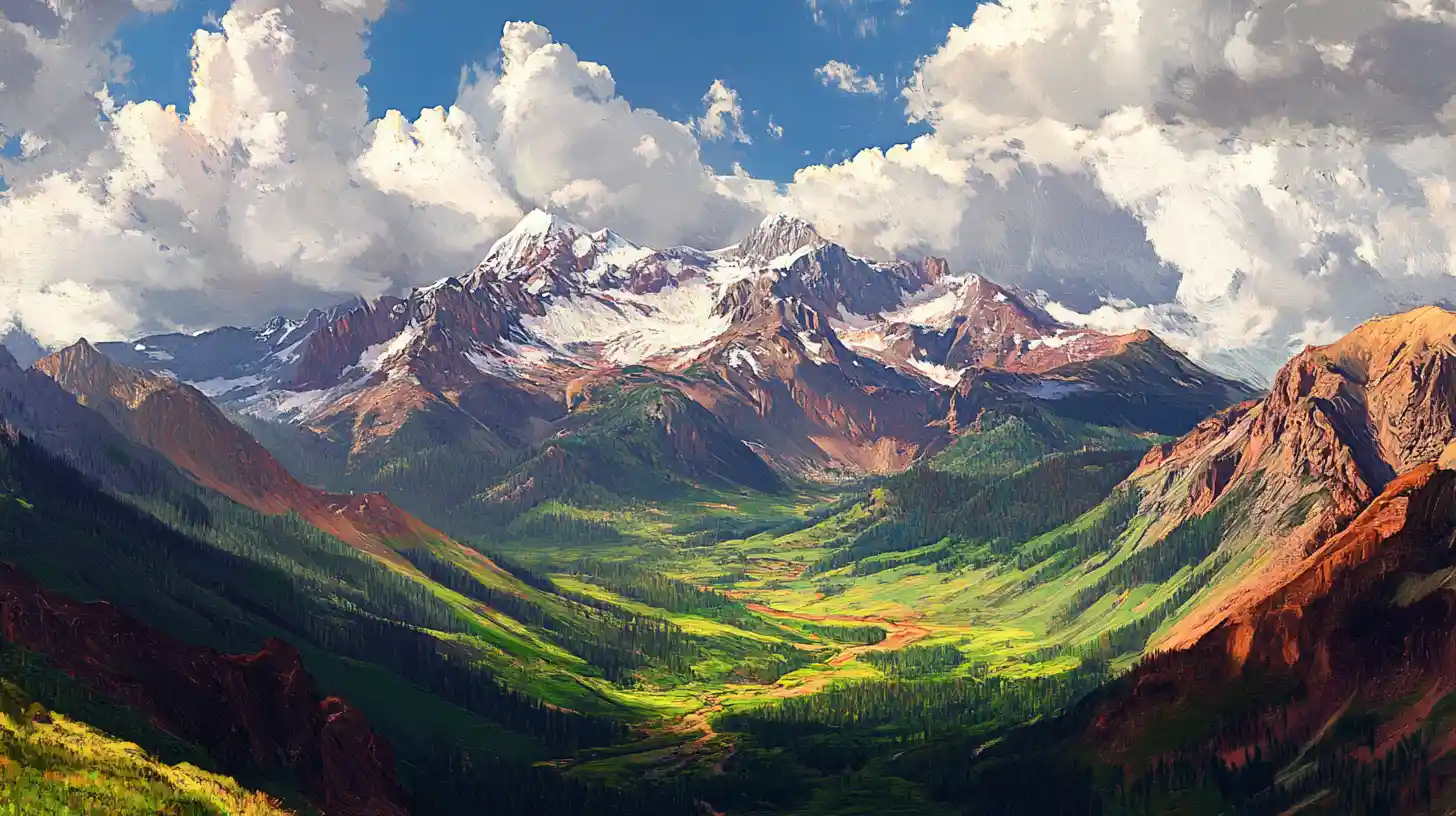Dramatic Colorado Mountain Range With Storm Clouds Gathering