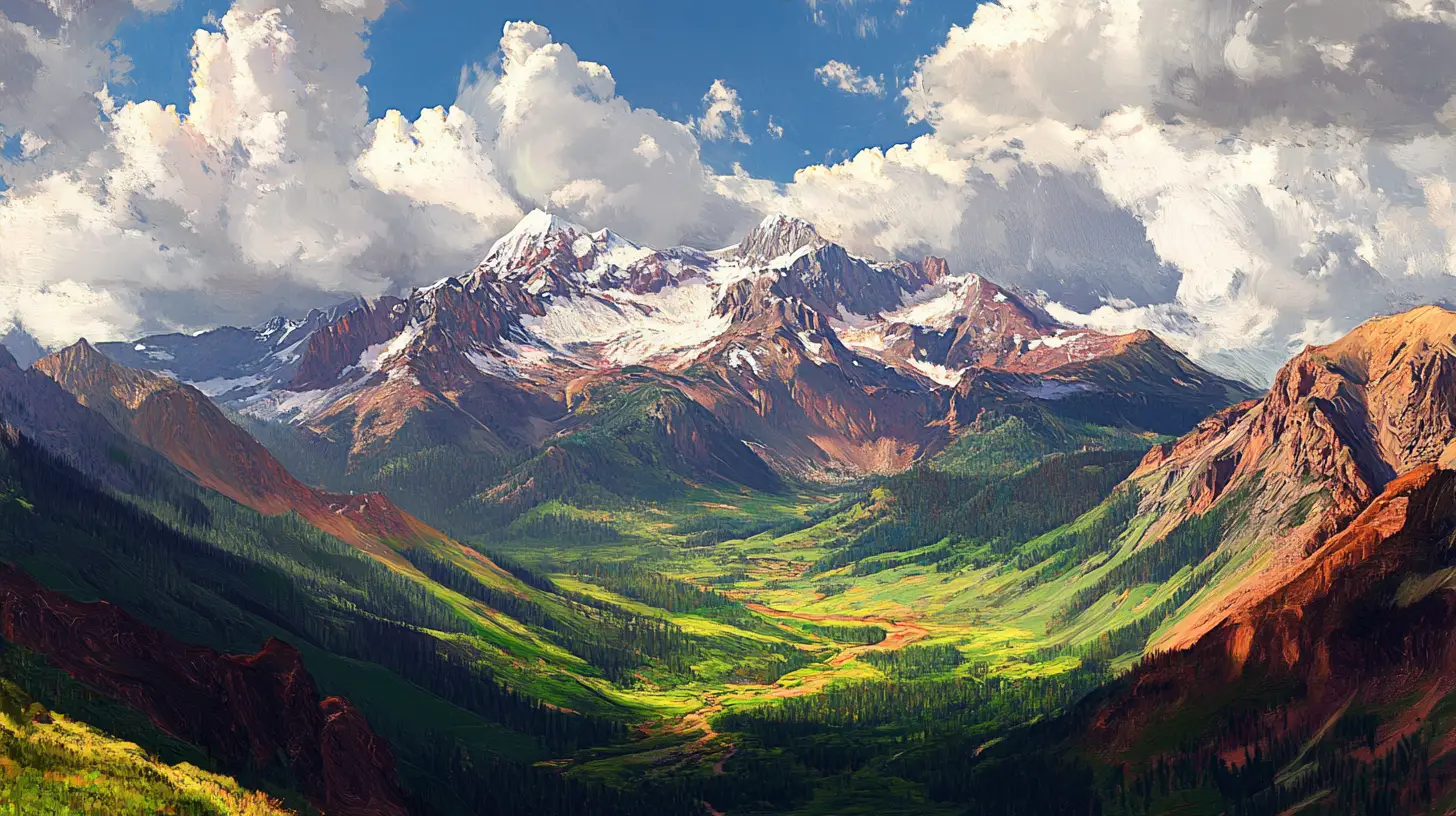 Dramatic Colorado Mountain Range With Storm Clouds Gathering