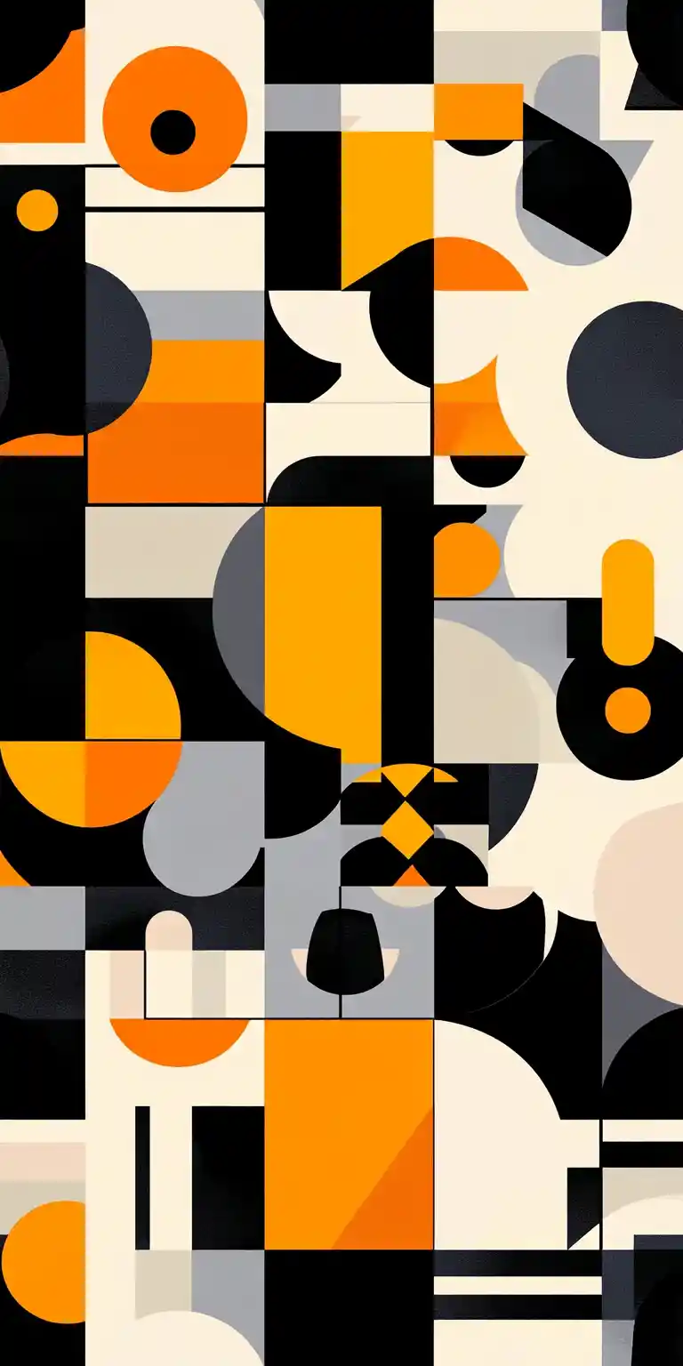 Abstract geometric pattern illustration in warm monochrome tones