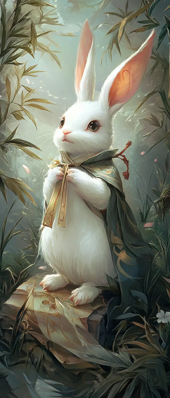 Adorable fantasy familiar in a mystical chinese inspired style