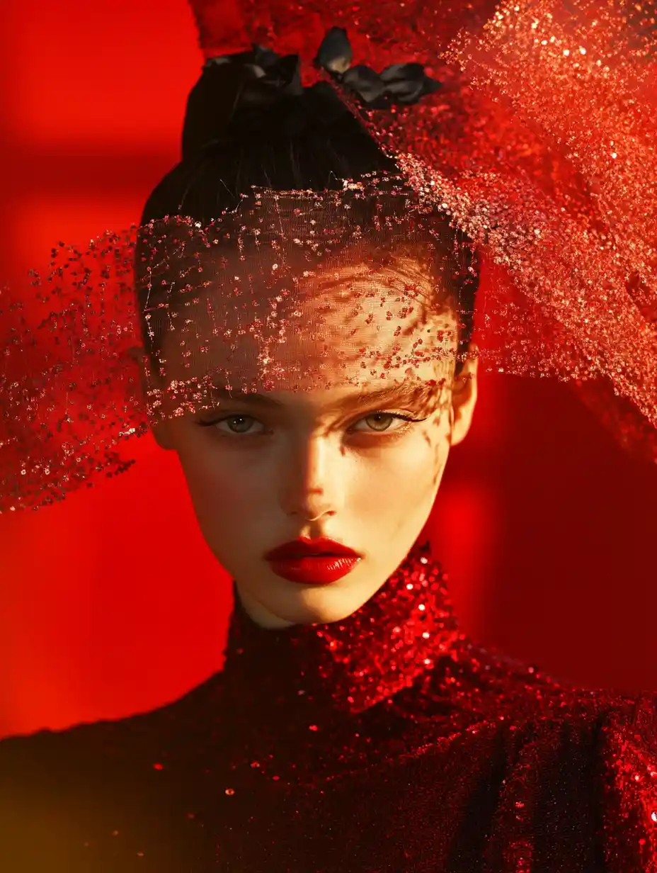 Avant garde fashion photography with minimalist composition