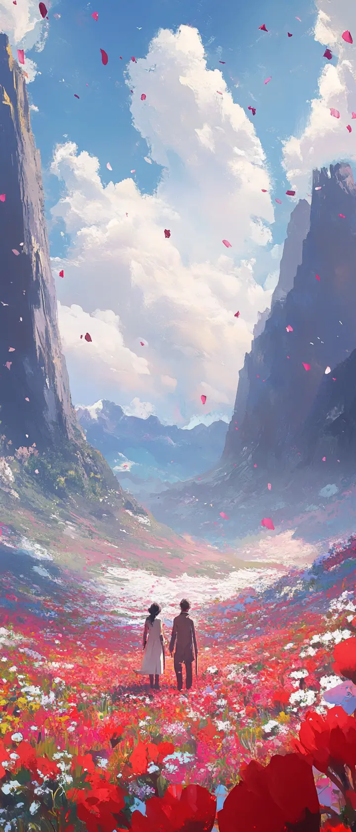 Anime illustration of a serene moment in another world