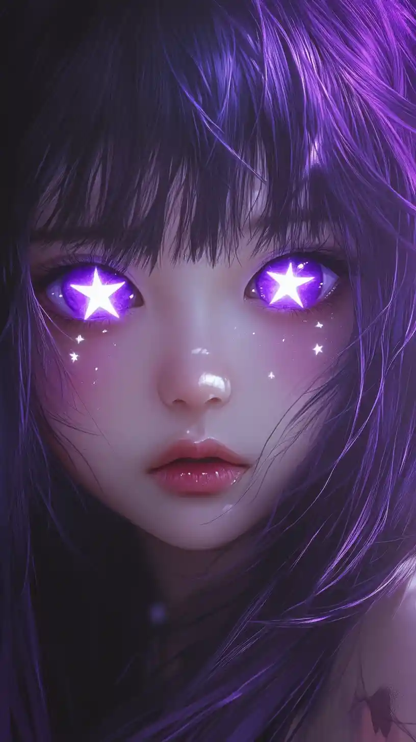 Close up portrait of a young Japanese idol girl