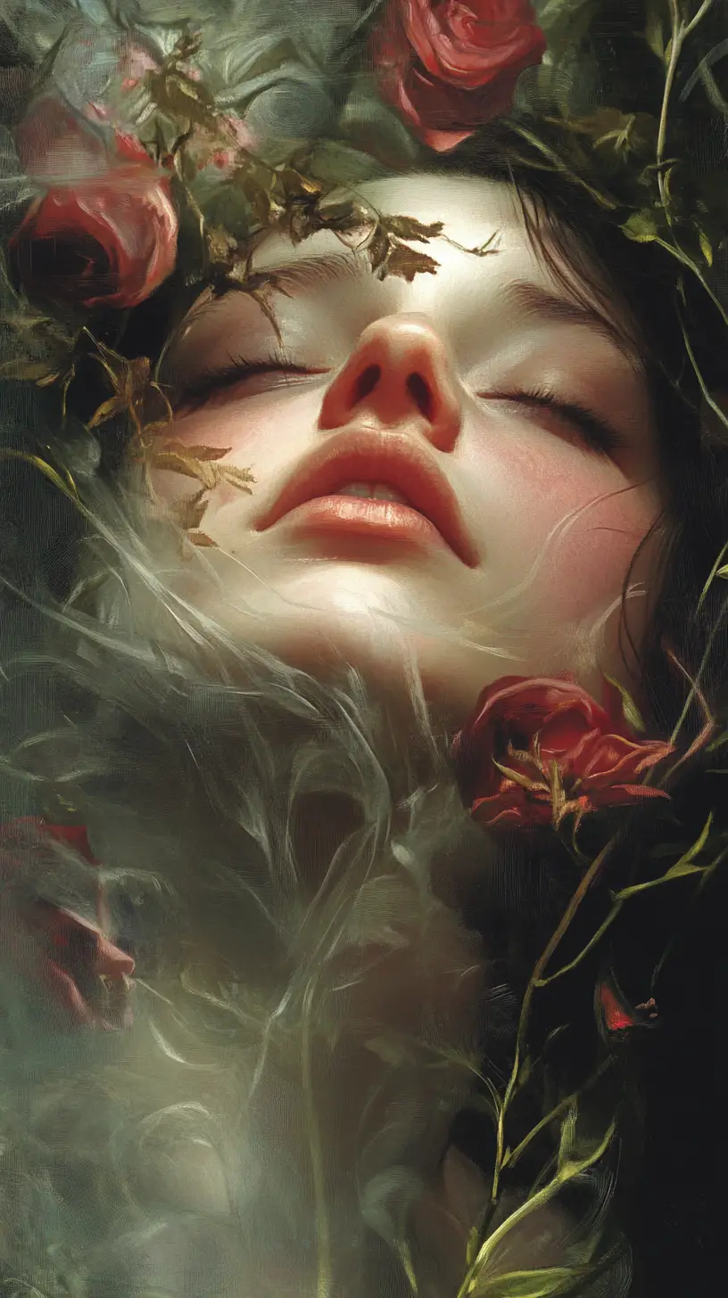 Intimate trembling thrill under the gaze of beauty