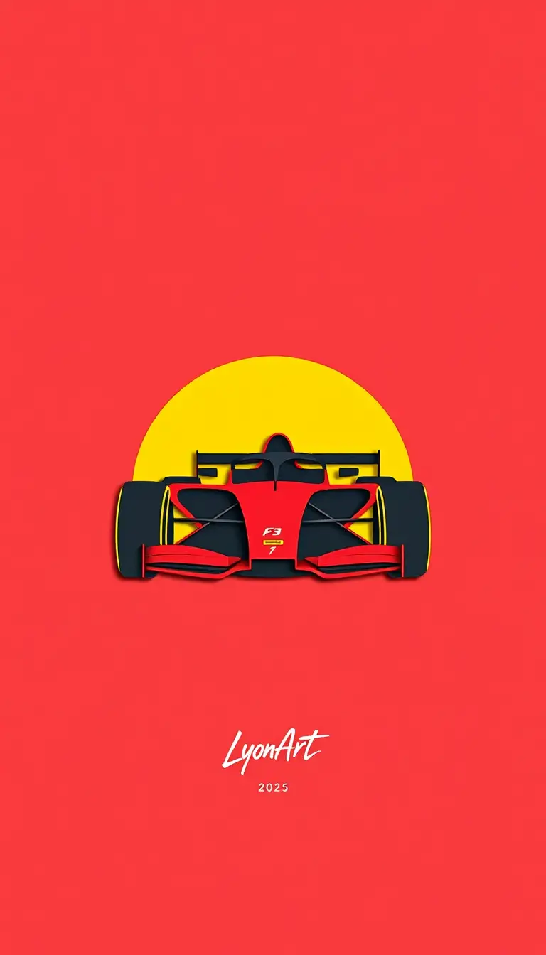 Ferrari Formula 1 2025 line art texture illustration