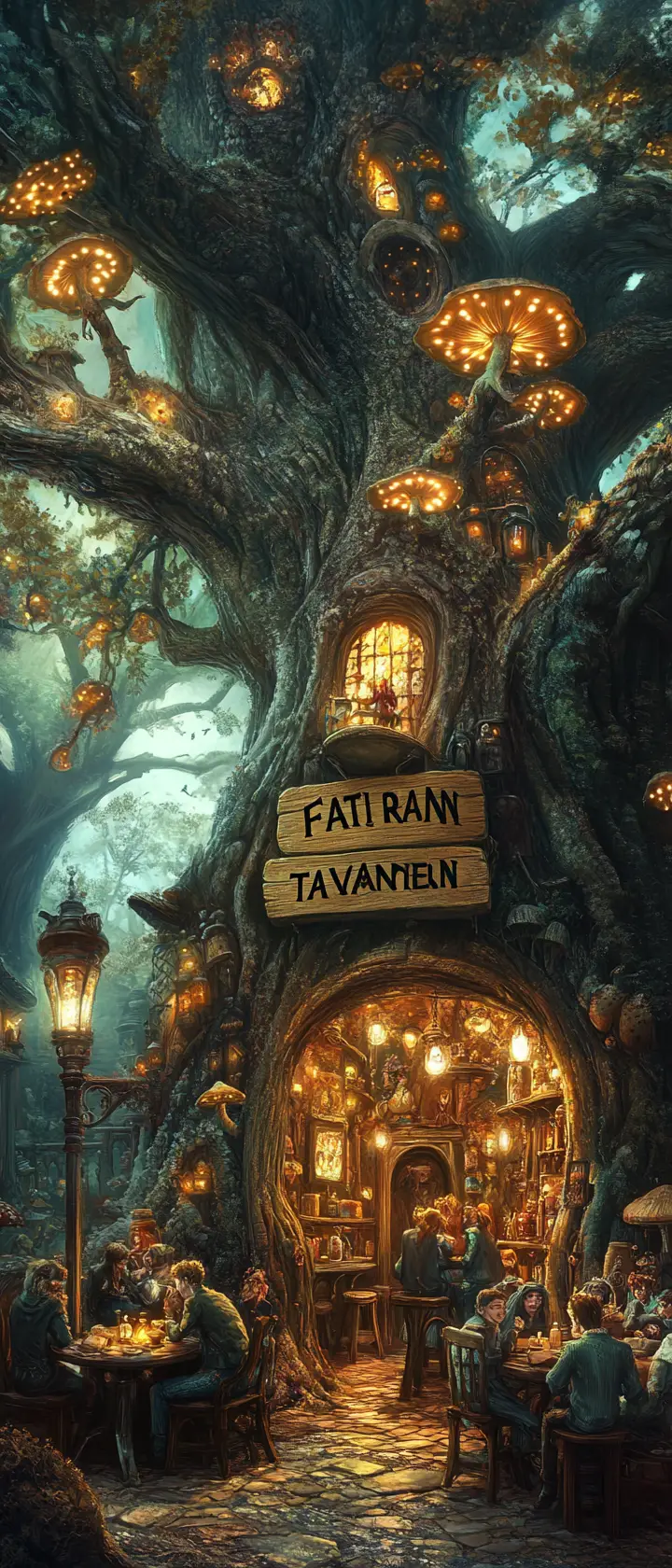 Enchanted Fairy Tavern Inside An Ancient Tree