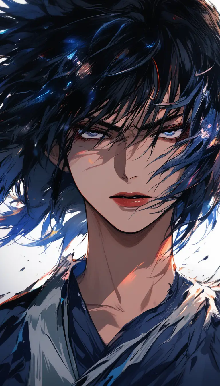 Determined Anime Woman With Bruised Face And Mystical Aura