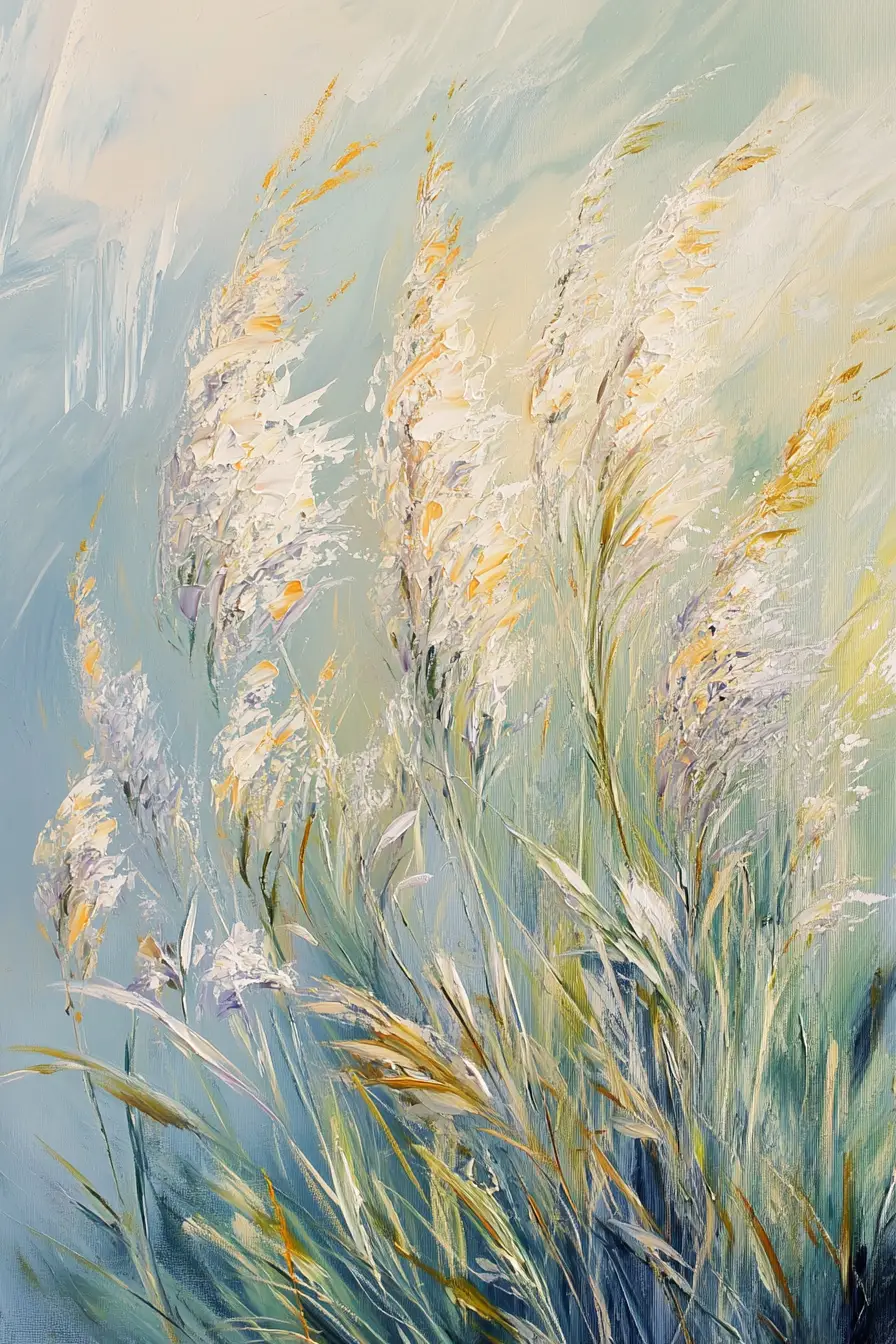 Ethereal Impressionist Garden With Glowing Fantasy Plant