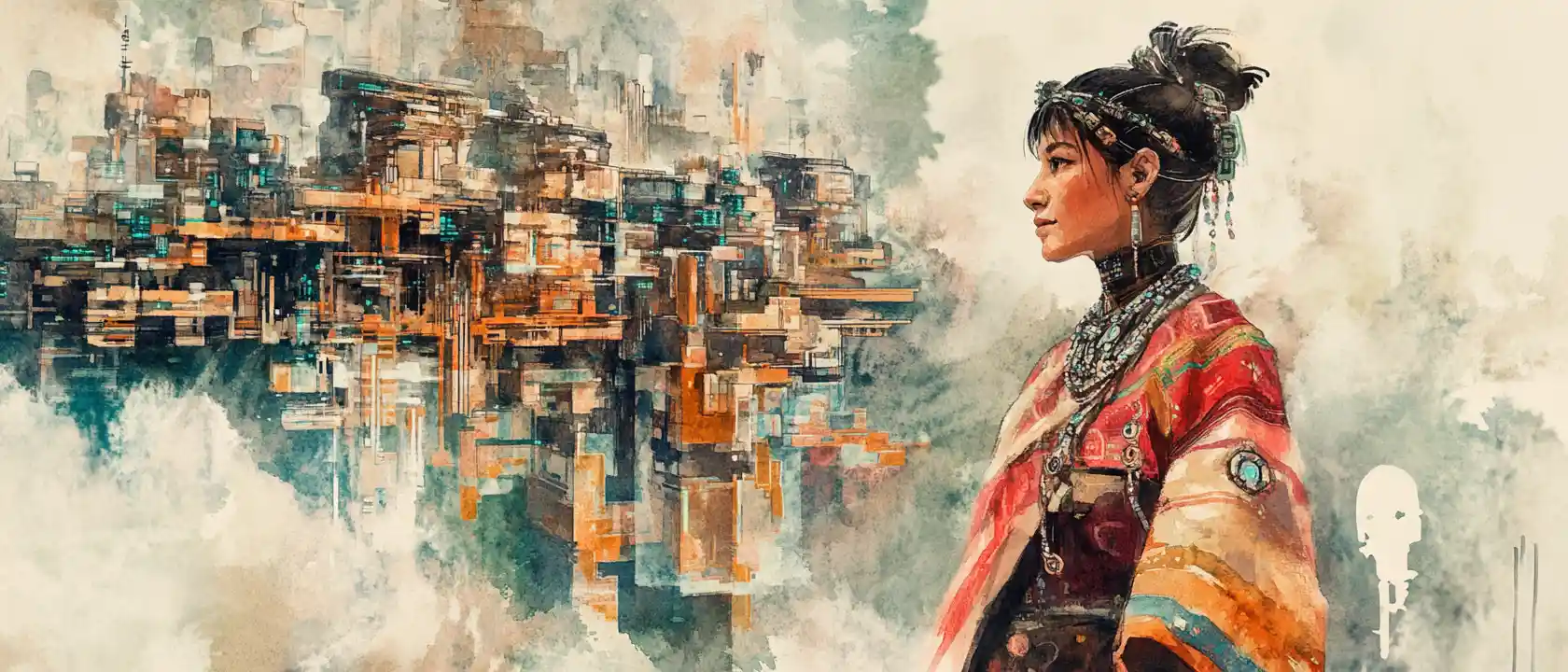 Andean sci fi pioneer in holographic exoplanet city