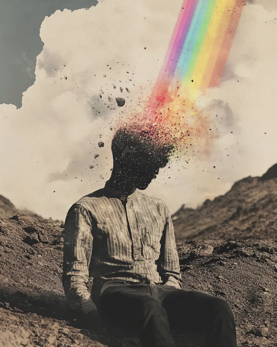 Surreal spiritual world in a delicate ethereal long shot
