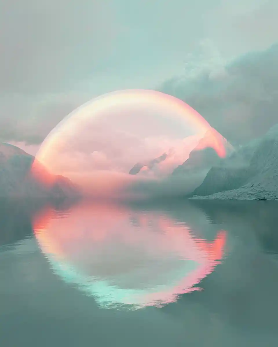 Surreal spiritual world in an ethereal avant garde collage