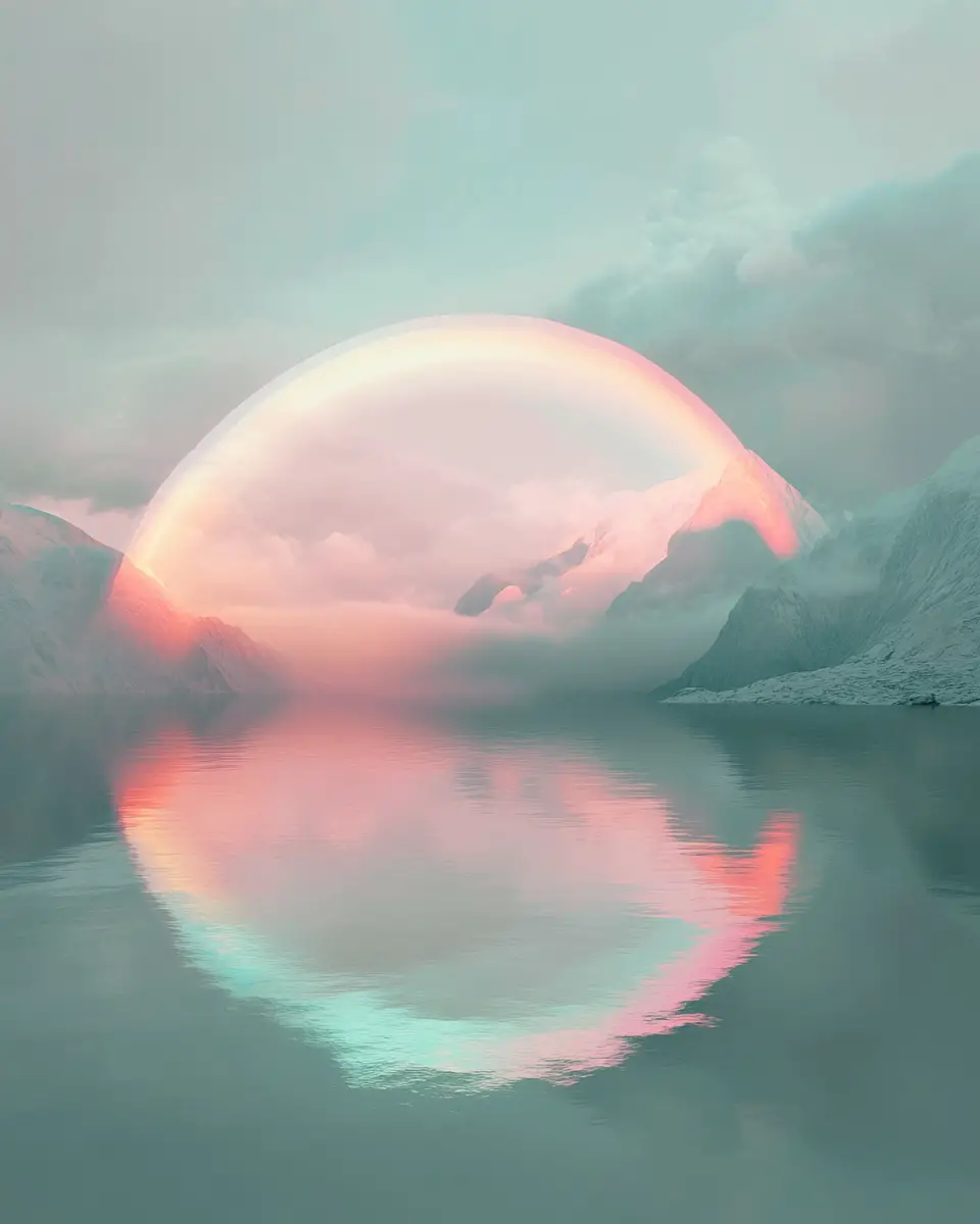Surreal spiritual world in an ethereal avant garde collage