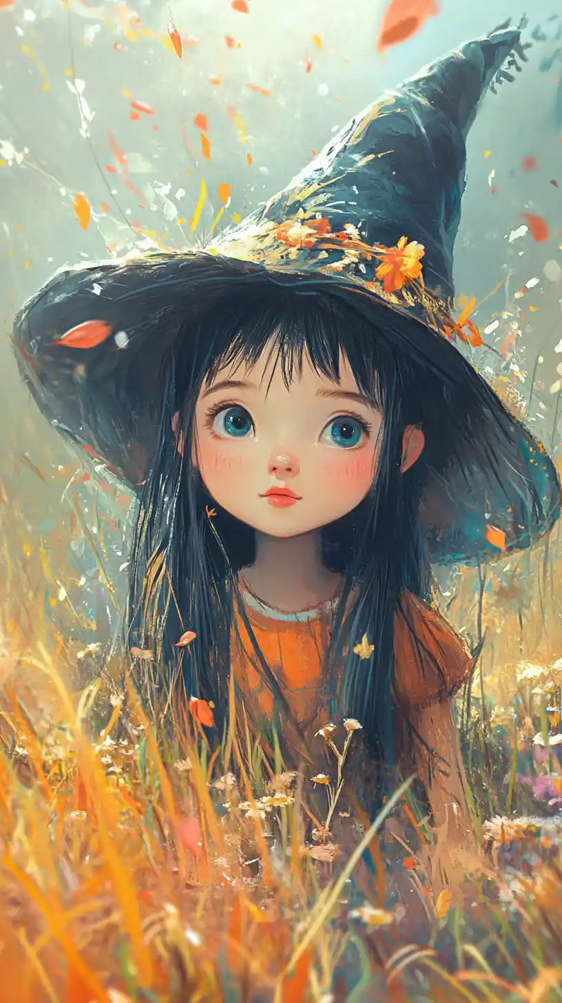 Cute autumn stationery with flowers in sketchy style