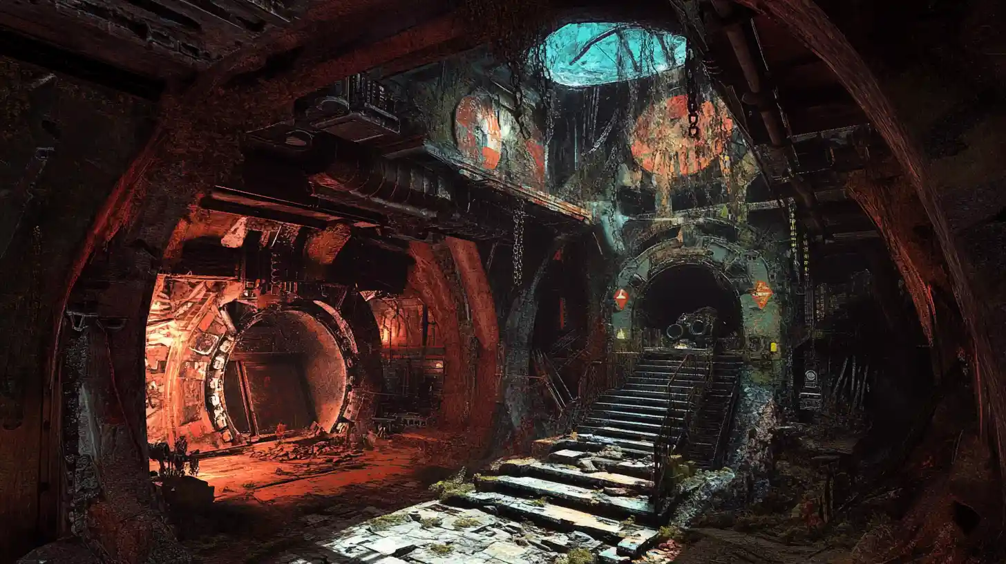 Clockwork anatomy in a dramatic alternate victorian future scene