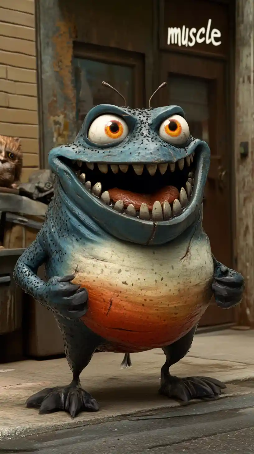 Cartoon piranha character from the bad guys gang