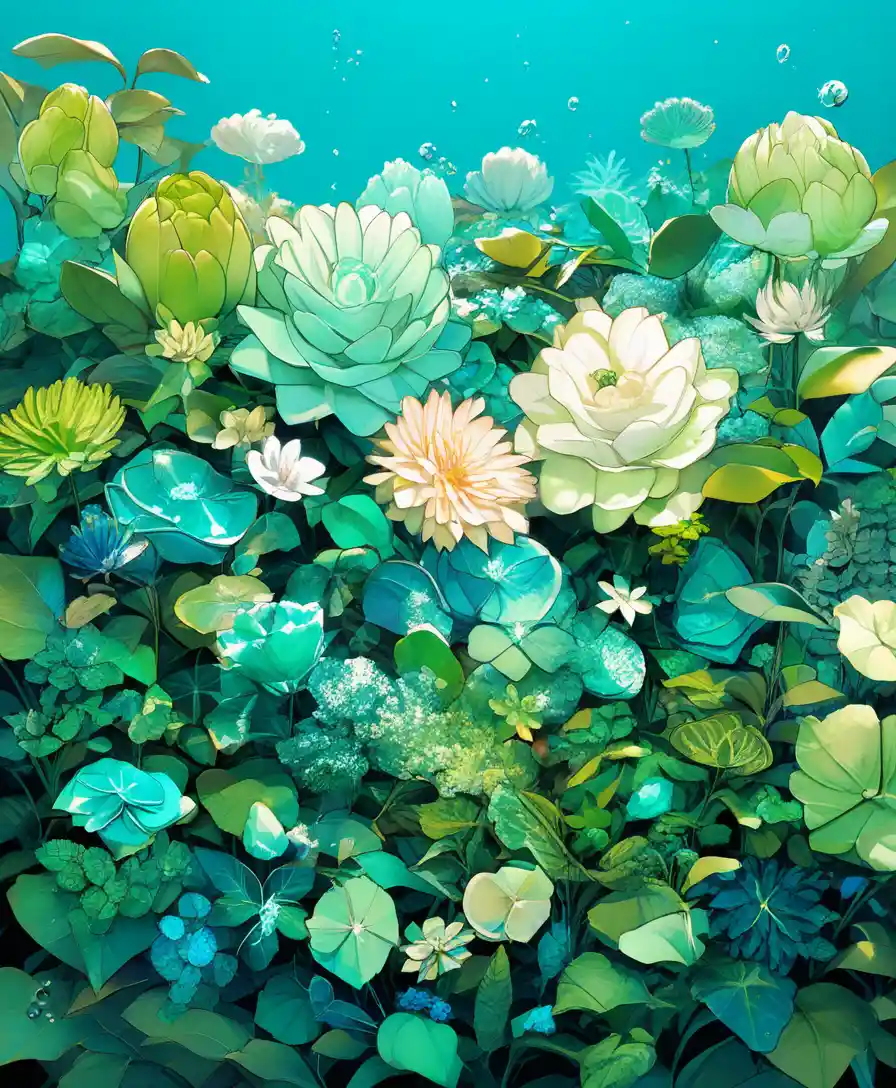 Abstract blue green color gradient background design