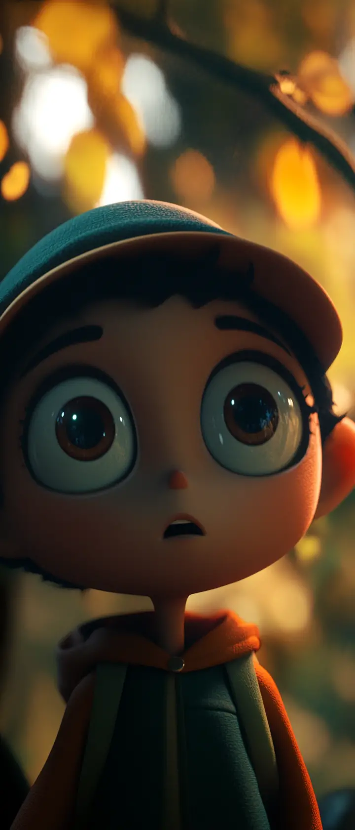 Charming 3D cartoon characters with expressive pixar style eyes