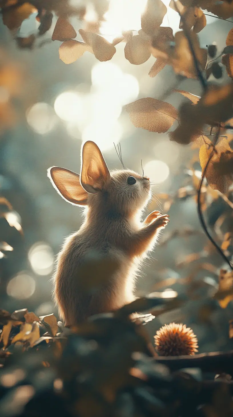 Gentle fantasy creature with butterfly wings in sunlight